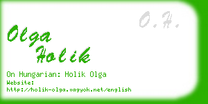 olga holik business card